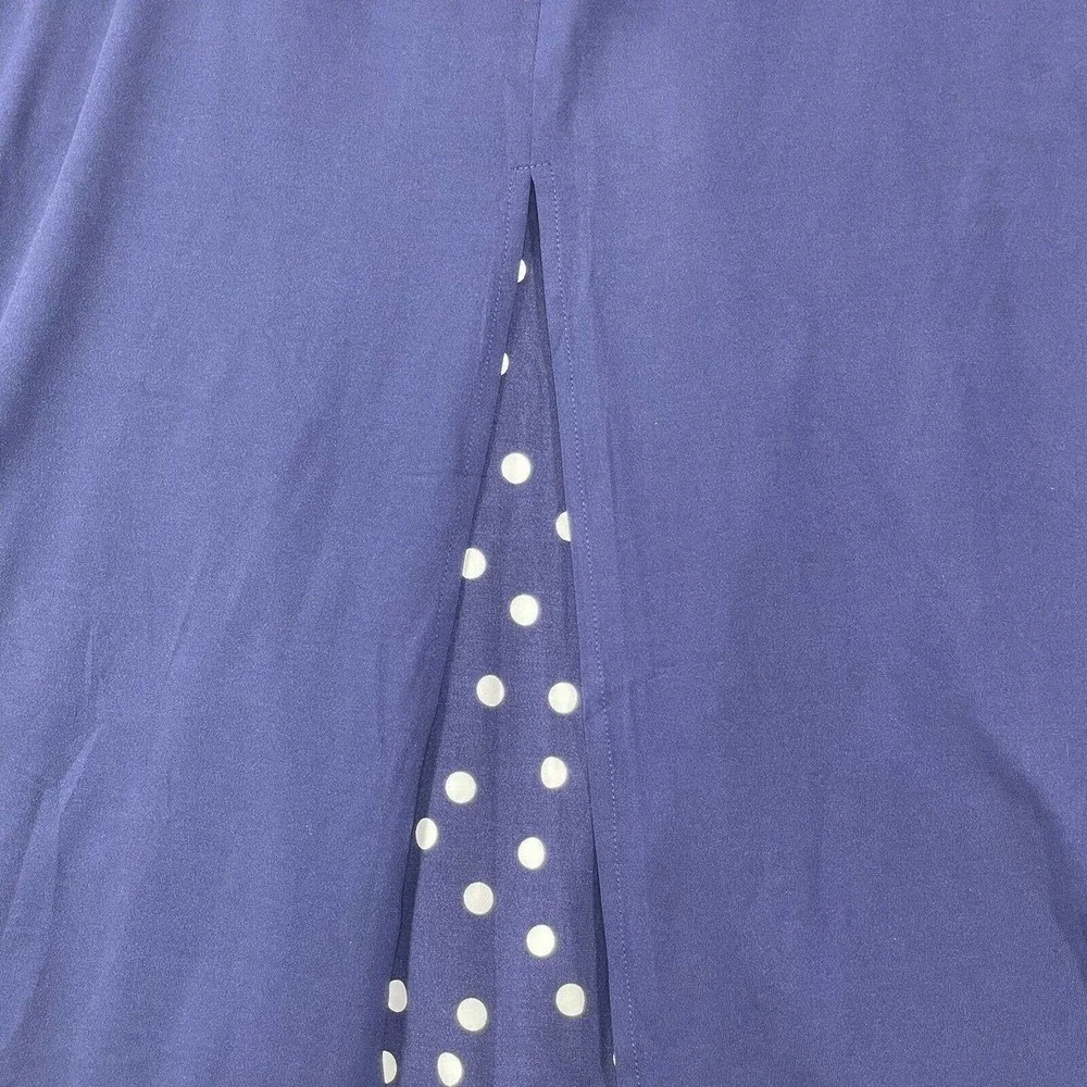 NWT Womens Plus Size‎ 30/32 Evans 4X Blue Isabelle Layered Tunic Top Blouse